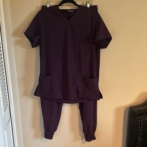 Women’s Eggplant/Purple Scrub Set